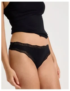 Soho Lace Modal G-string in Black