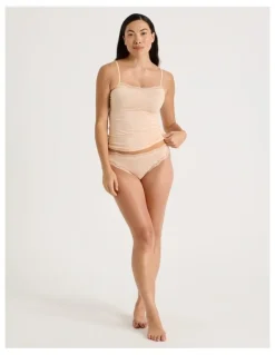 Soho Lace Modal G-string in Beige