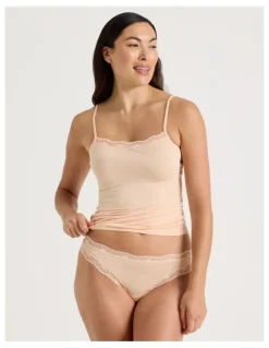 Soho Lace Modal G-string in Beige