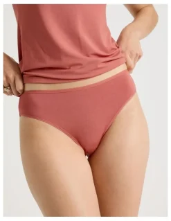 Soho Modal High Cut Brief in Rust