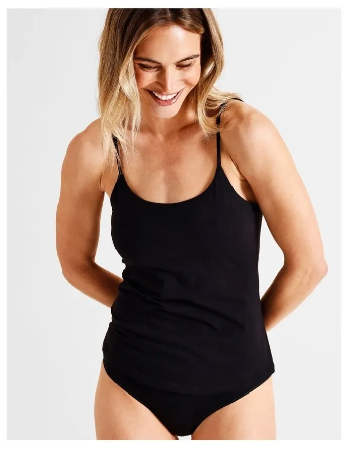 Soho Organic Cotton Camisole in Black