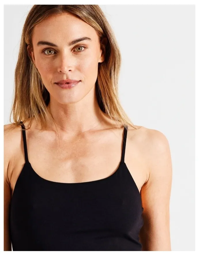 Soho Organic Cotton Camisole in Black