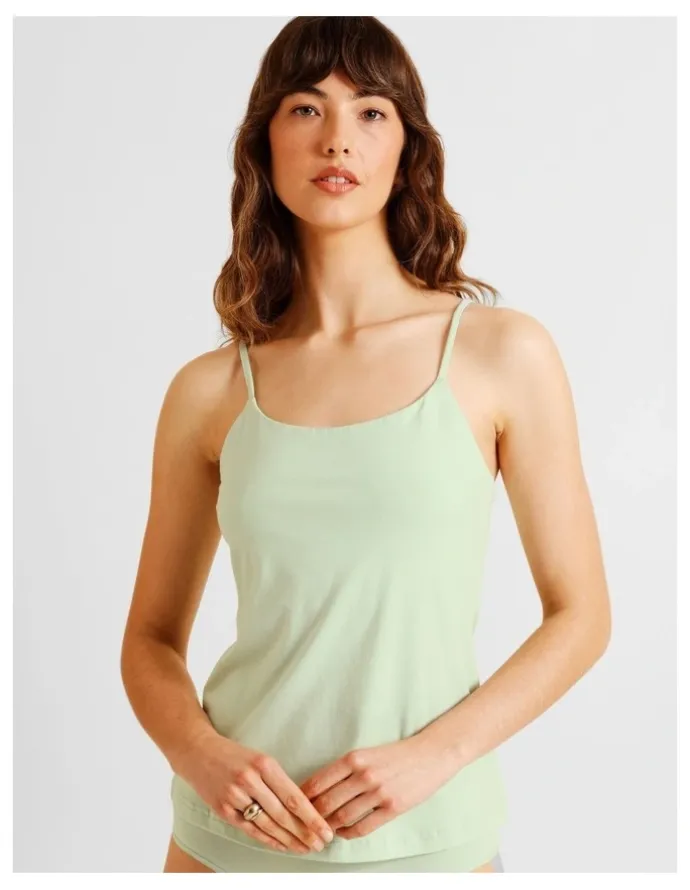 Soho Organic Cotton Camisole in Green