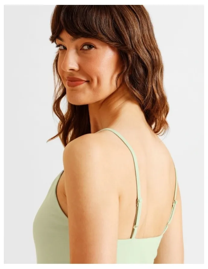 Soho Organic Cotton Camisole in Green