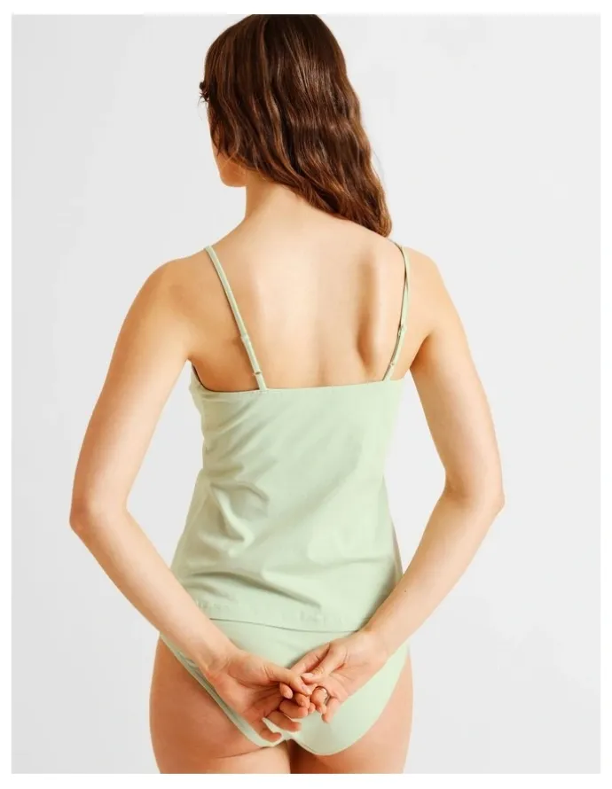 Soho Organic Cotton Camisole in Green