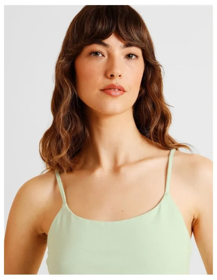 Soho Organic Cotton Camisole in Green