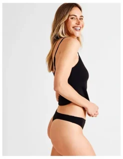 Soho Organic Cotton G-String in Black