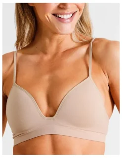 Soho Seamless Padded Bralette in Beige
