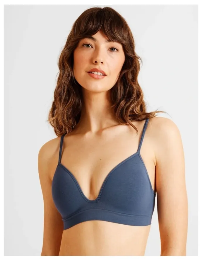 Soho Seamless Padded Bralette in Blue