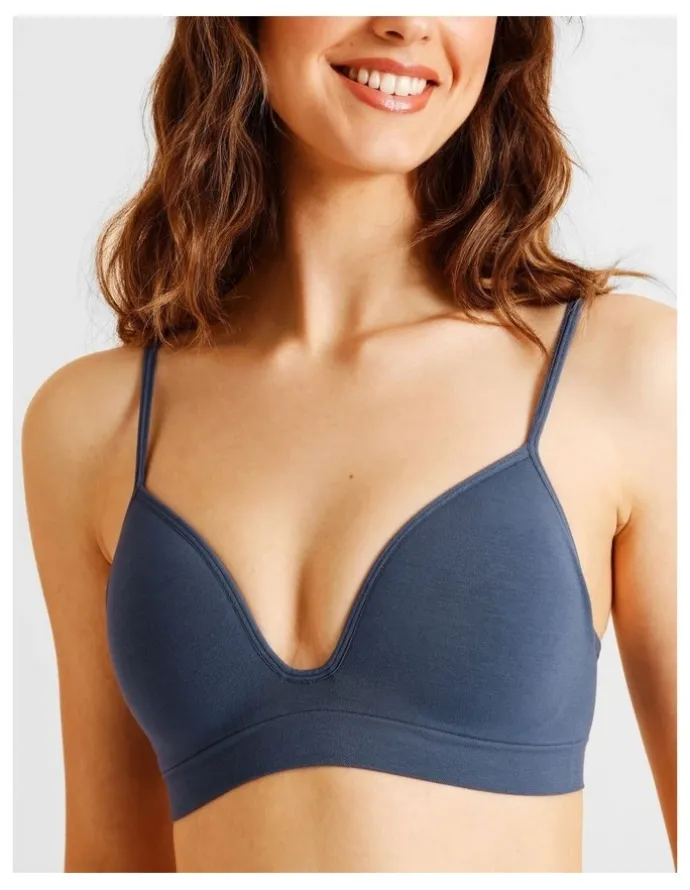 Soho Seamless Padded Bralette in Blue