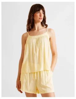 Soho Serene Woven Cami Boxer Set in Summer Geo Print