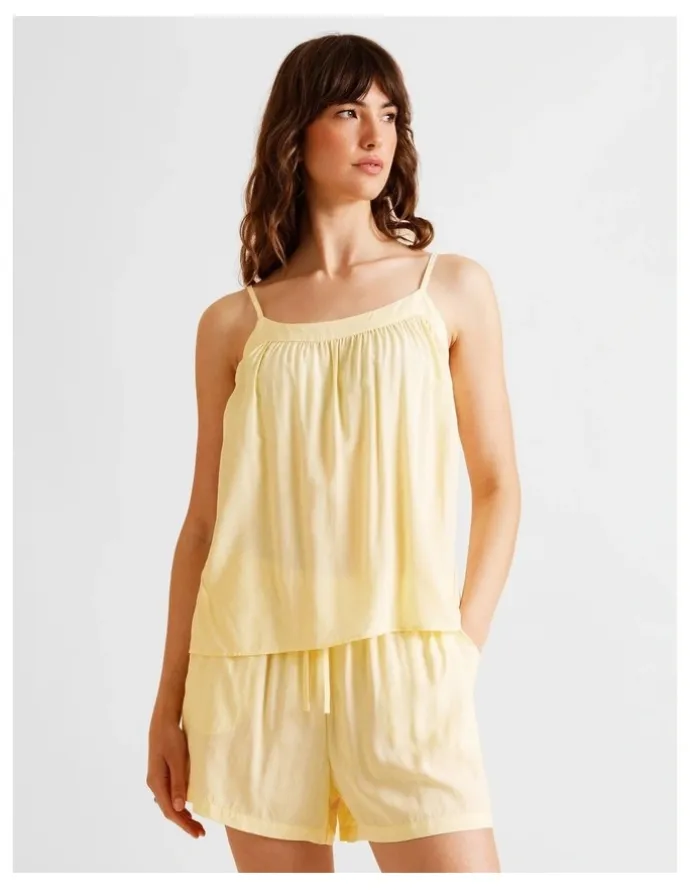 Soho Serene Woven Cami Boxer Set in Summer Geo Print