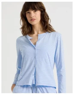 Soho Sleep Cardigan in Blue Stripe