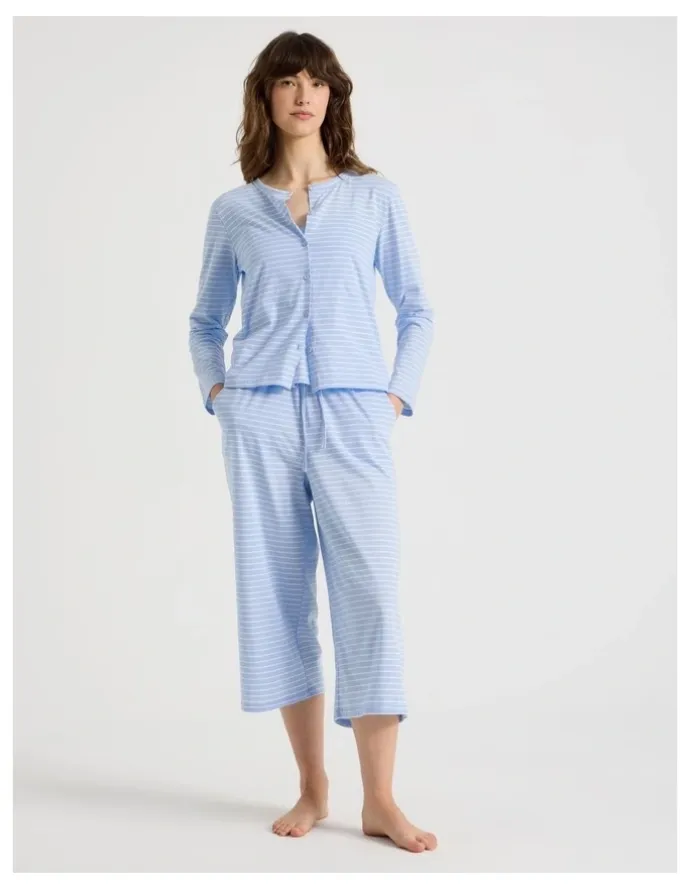 Soho Sleep Cardigan in Blue Stripe