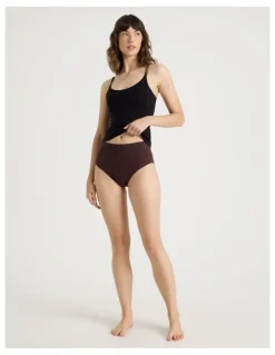 Soho Smooth Fit Full Brief in Dark Mauve