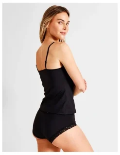 Soho Smooth Lace Cami in Black