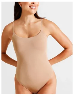 Soho Soft Feel Bodysuit in Beige