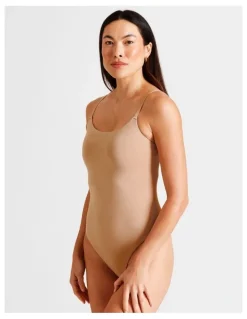 Soho Soft Feel Bodysuit in Beige