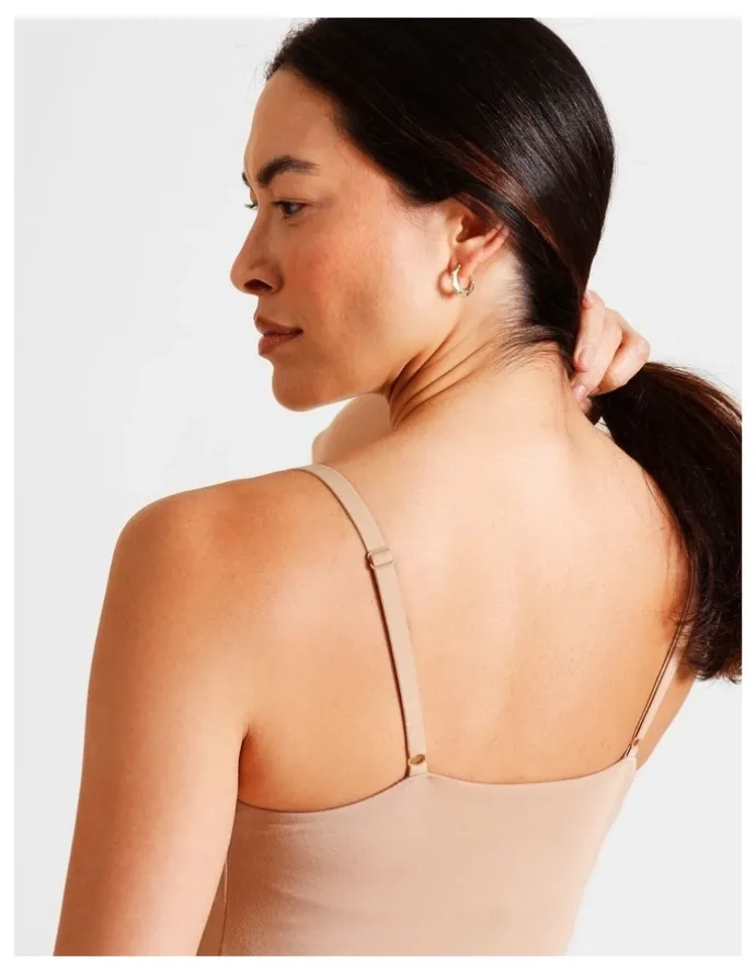 Soho Soft Feel Bodysuit in Beige