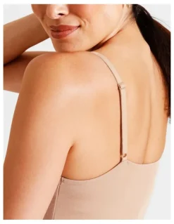 Soho Soft Feel Bodysuit in Beige