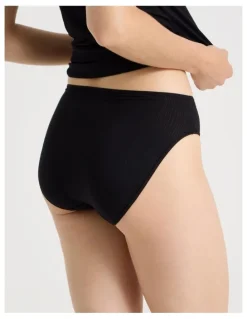 Soho Soft Feel Rib High Cut in Black