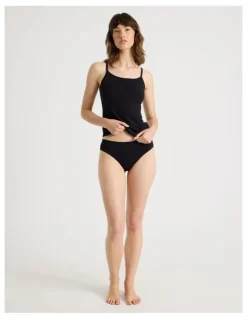 Soho Soft Feel Rib High Cut in Black