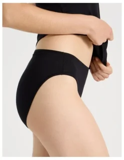 Soho Soft Feel Rib High Cut in Black