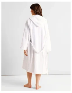 Soho Terry Hooded Robe in White