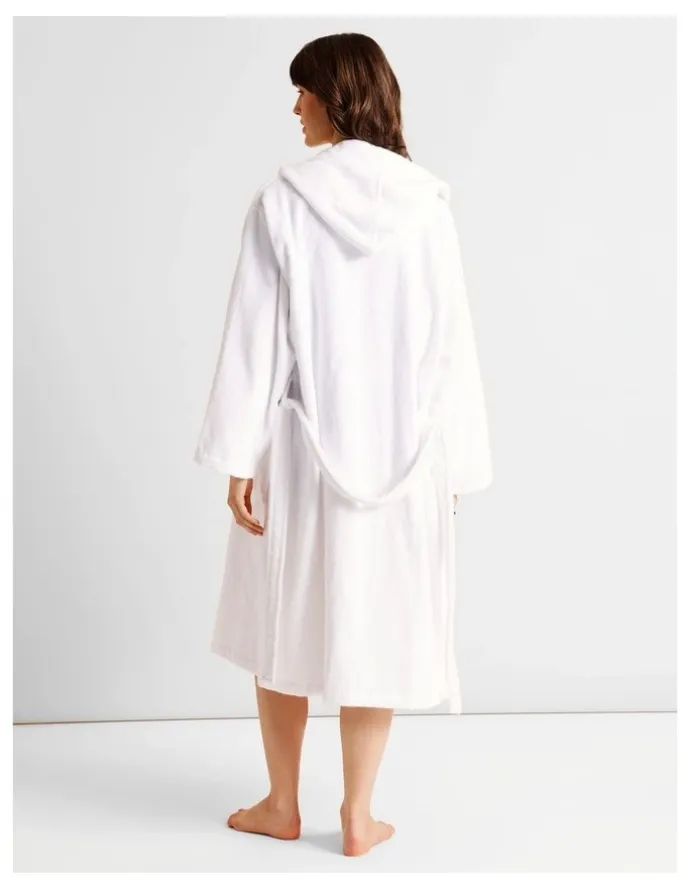 Soho Terry Hooded Robe in White