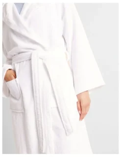 Soho Terry Hooded Robe in White