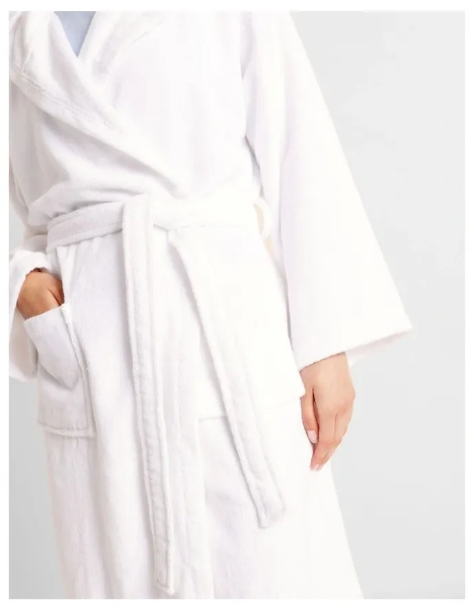 Soho Terry Hooded Robe in White