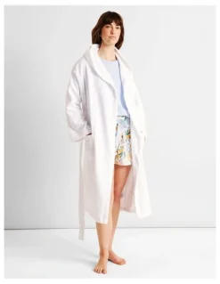 Soho Terry Hooded Robe in White