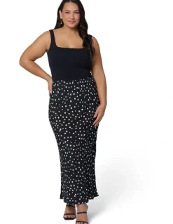 Something 4 Olivia Emily Printed Midi Skirt