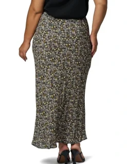 Something 4 Olivia Emily Printed Midi Skirt in Multi