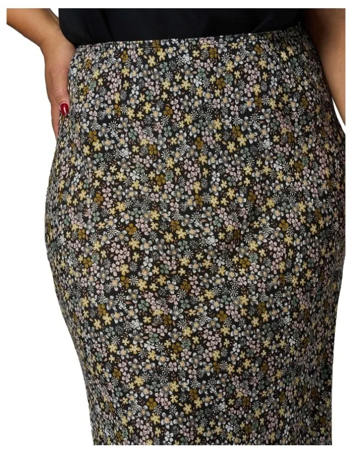 Something 4 Olivia Emily Printed Midi Skirt in Multi