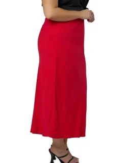 Something 4 Olivia Lucia Midi Skirt in Red