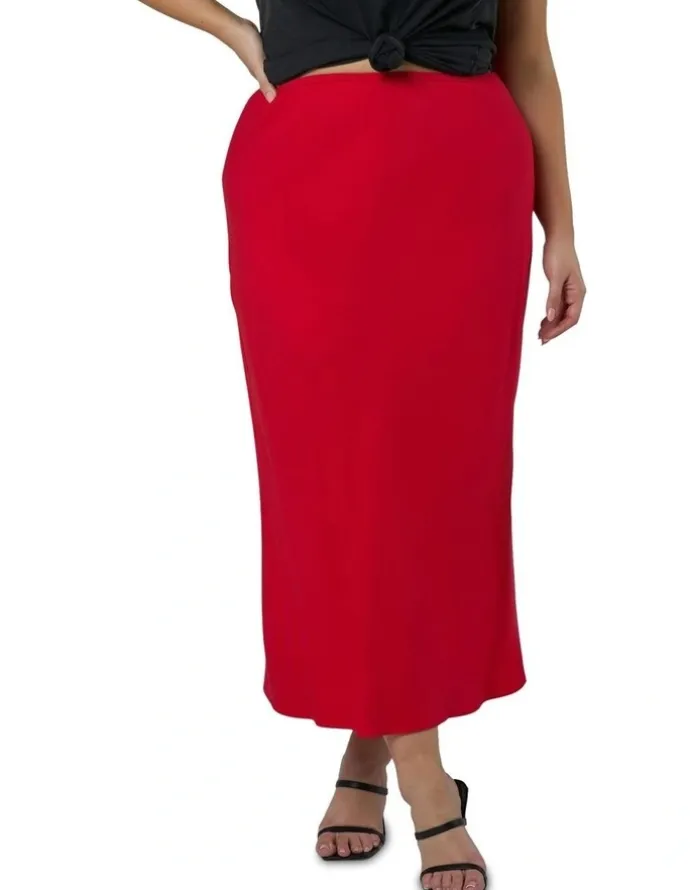 Something 4 Olivia Lucia Midi Skirt in Red