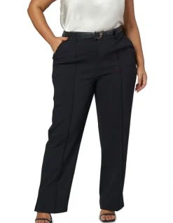 Something 4 Olivia Maxie Straight Leg Pants in Black