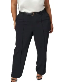 Something 4 Olivia Maxie Straight Leg Pants in Black