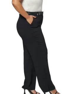 Something 4 Olivia Maxie Straight Leg Pants in Black