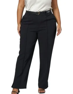 Something 4 Olivia Maxie Straight Leg Pants in Black
