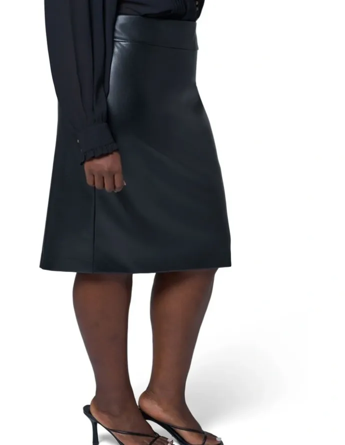 Something 4 Olivia Aurelia Pu Midi Skirt