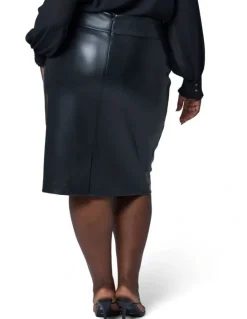 Something 4 Olivia Aurelia Pu Midi Skirt