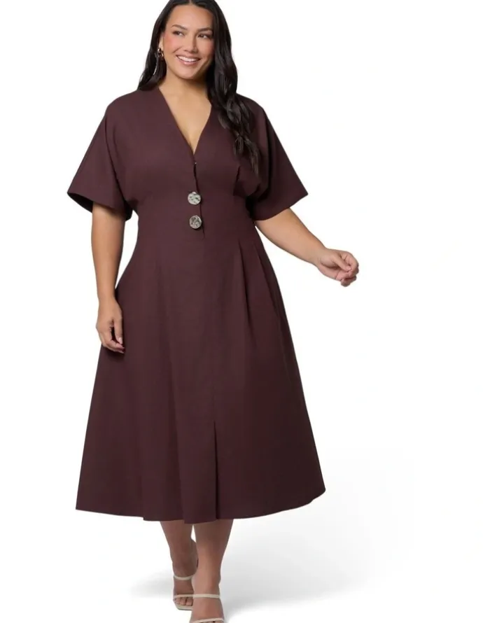 Something 4 Olivia Blair Linen Midi Dress