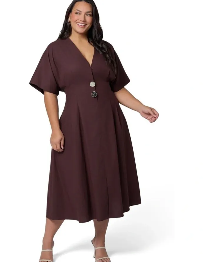 Something 4 Olivia Blair Linen Midi Dress