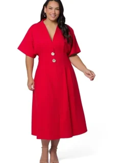 Something 4 Olivia Blair Linen Midi Dress