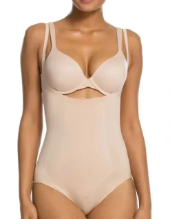 Spanx Oncore Open Bust Bodysuit in Beige