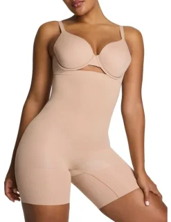Spanx Sculpt GoFigure High Waist Mid Thigh Short in Beige