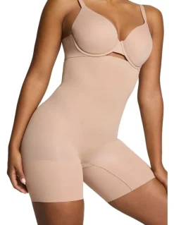 Spanx Sculpt GoFigure High Waist Mid Thigh Short in Beige