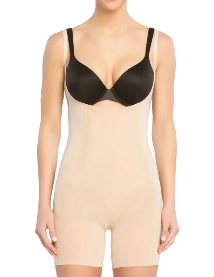 Spanx Sculpt OnCore Open-Bust Mid-Thigh Bodysuit